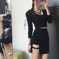 Black punk skirt - Thumbnail 2