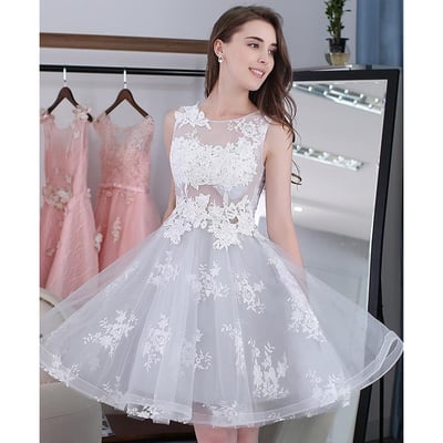 Short prom dress, lace prom dress, new cheap prom dress, junior prom dresses, custom prom dress, party dress for girls, pd17637