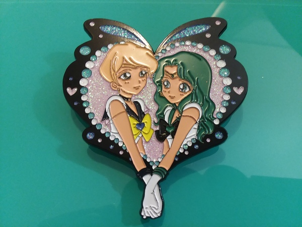 True Lovers  Uranus and Neptune  { Soft Enamel Black Dye Plating, Glitter}