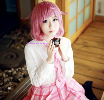 Pink Short Ebisu Kofuku Cosplay Wigs