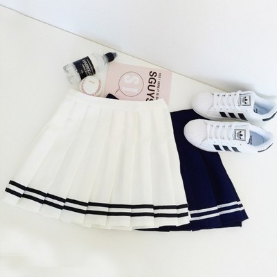 Pleated Tennis Skirts White and Black