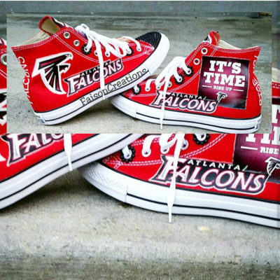 Adult high-top custom falcons converse (size 4-9)