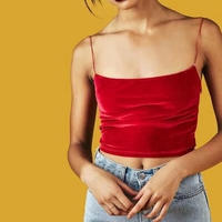 MORE COLORS VELVET TANK TOP - Thumbnail 1