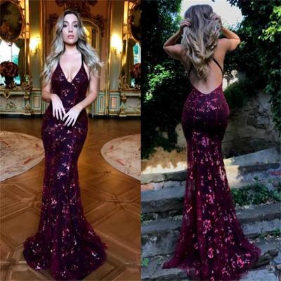 2017 Charming New Red Sequin Unique Design Popular Sexy Prom Dress, Evening Dress, Party Dresses, BD14046