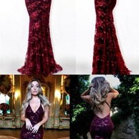 2017 Charming New Red Sequin Unique Design Popular Sexy Prom Dress, Evening Dress, Party Dresses, BD14046 - Thumbnail 2