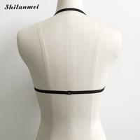 Sexy Women Girl Hollow Out Elastic Cage Bra Bandage Strappy Halter Bra Bustier - Thumbnail 2