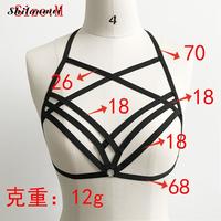 Sexy Women Girl Hollow Out Elastic Cage Bra Bandage Strappy Halter Bra Bustier - Thumbnail 3