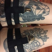 Elastic Leg Girdle Sexy Gothic Leggings Leggings Lingerie Legs Harness Harajuku Gothic Garters Stockings - Thumbnail 1