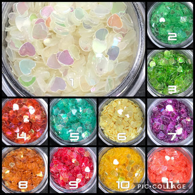 Iridescent & pastel hearts 