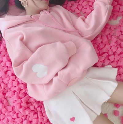 *FREE SHIP* PASTEL HEART HOODIE