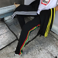 Rainbow Stripe Jogger Pants - Thumbnail 3