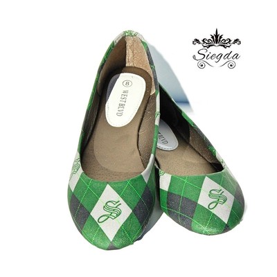 Slytherin Argyle Ballet Flats