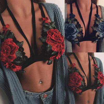 Floral Embroidery Lace Bra Bralette