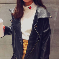 Red Heart Embroidered Long Sleeve T-shirt - Thumbnail 3