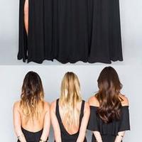 long bridesmaid dress, chiffon bridesmaid dress, cheap bridesmaid dress, bridesmaid dress 2018,popular bridesmaid dresses, BD17601 - Thumbnail 1