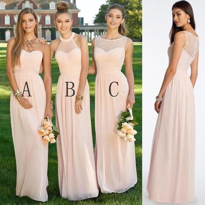Long chiffon bridesmaid dress, cheap bridesmaid dress, popular bridesmaid dress, custom bridesmaid dress, BD17602