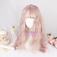 Baby Pink Curly Cosplay Wig - Thumbnail 1