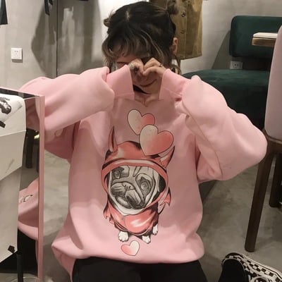 Devil pug print sweatshirt