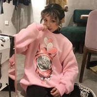 Devil pug print sweatshirt - Thumbnail 3