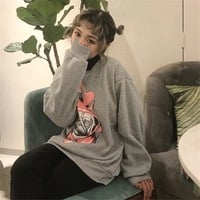 Devil pug print sweatshirt - Thumbnail 4
