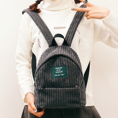 Retro corduroy backpack