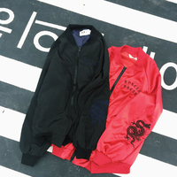*free ship* Punk Dragon Embroidered Bomber Jacket - Thumbnail 4