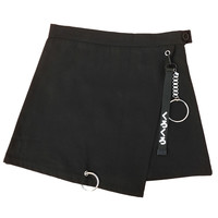 Black Irregular Ring Skirt - Thumbnail 1