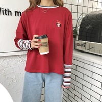 cute girl embroidery sweater pullover - Thumbnail 4