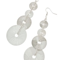 Round Textured Link Earrings - Thumbnail 1