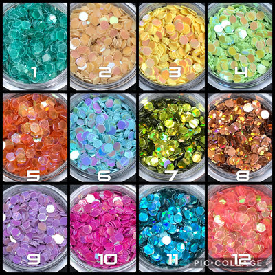 Holographic & Pastel Hexagons 