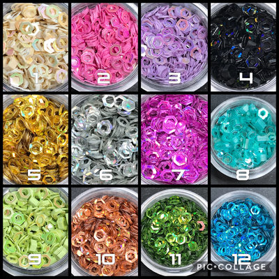 Holographic & Pastel  Hollow Hexagon