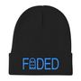 FADED Embroidered Winter Cap - Black - Thumbnail 3