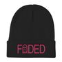 FADED Embroidered Winter Cap - Black - Thumbnail 4