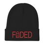 FADED Embroidered Winter Cap - Black - Thumbnail 2