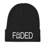 FADED Embroidered Winter Cap - Black - Thumbnail 1
