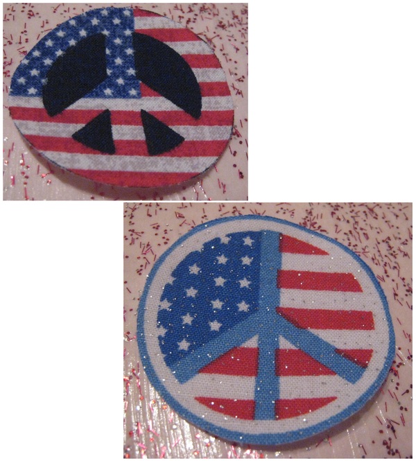 Peace Sign Flag Patches