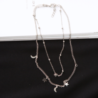 Moon Bead Star Layering Necklace Crescent Jewelry  - Thumbnail 4