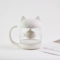 Cute Kitty Fish Tea Cup Cat Tail Glass - Thumbnail 1