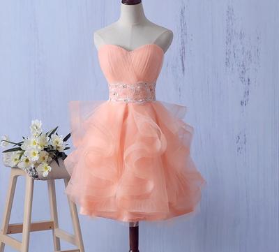 Short Tulle Cute Prom Dresses, Lovely Formal Dresses, Adorable Party Dresses