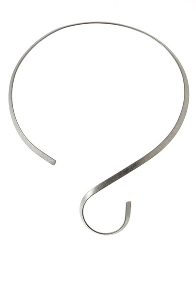 Brushed Metal Swirl Collar Necklace