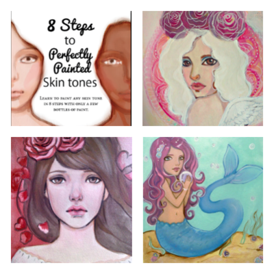 Class Bundle! Learn How Paint Perfect Skin tones and Beautiful Faces in a whimsical style