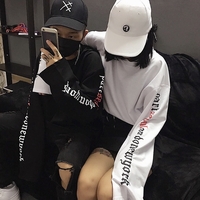 Black/white harajuku sweatshirt - Thumbnail 2