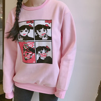 3 COLORS LIP GIRL SWEATER - Thumbnail 4