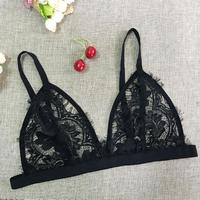 Black Sheer Sexy Lace Fashion Bralette Bra - Thumbnail 3