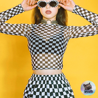 Checker mesh top