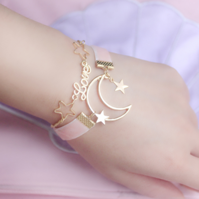 Moon star love handmade bracelet