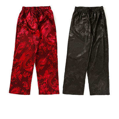 Dragon satin casual pants