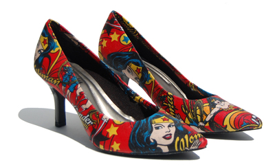 Wonder Woman Retro Pointed Toe 3 Inch Heels