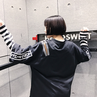 strapless stripe sweatshirt - Thumbnail 3