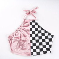 Velvet Checker Tank Top - Thumbnail 3